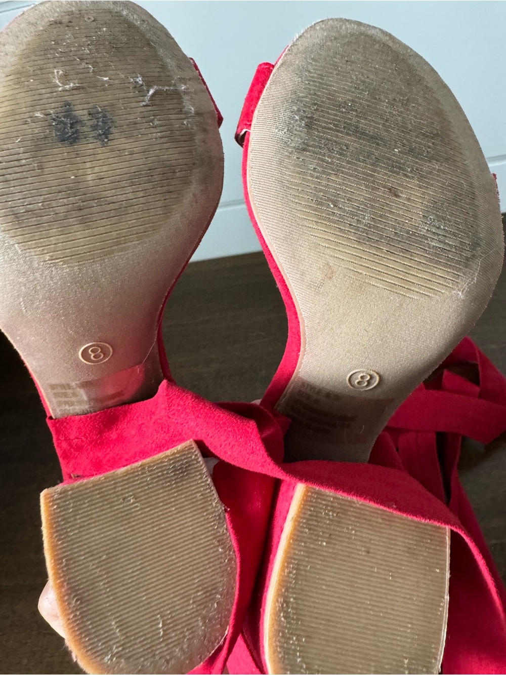 Lulu’s Alta Red Ankle-Tie Block Heel Sandals - Picture 7 of 8